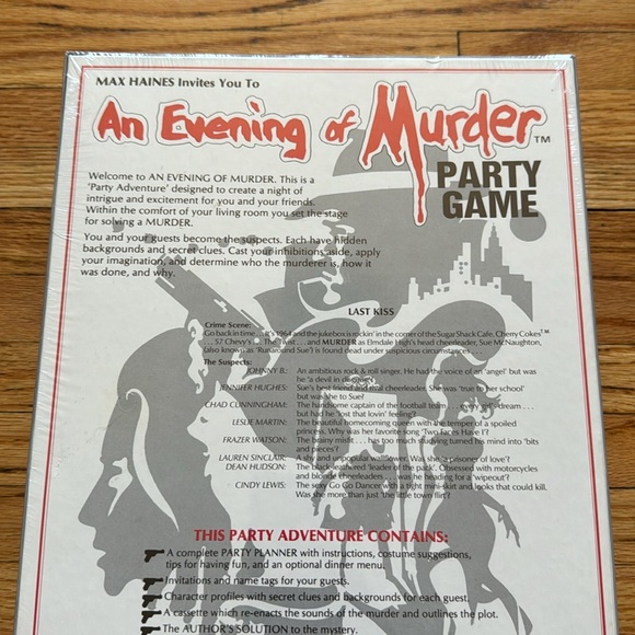 An Evening Of Murder Party Game / Max Haines / 1989 / New - Picture 6 of 7